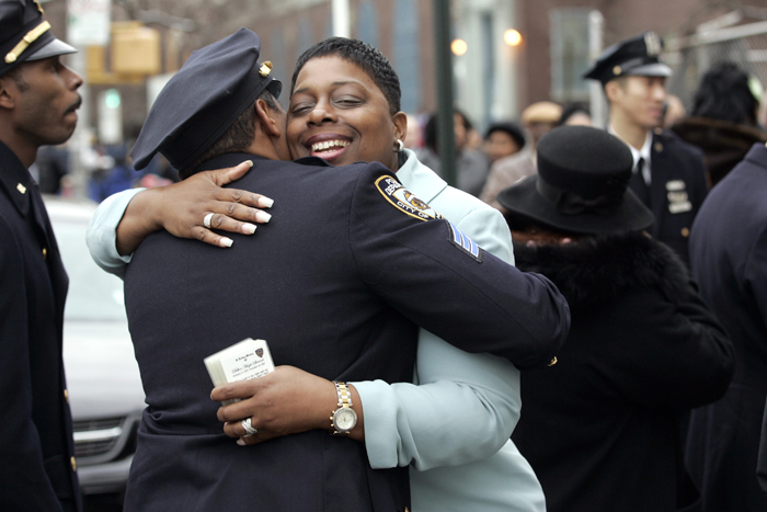 Hugging a Police Officer 