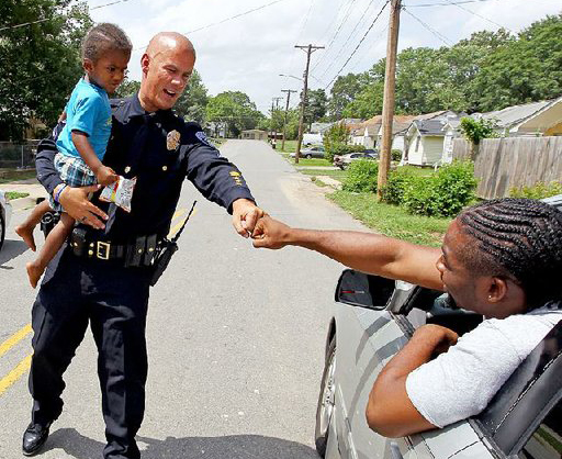 Gigh Fives with the Police