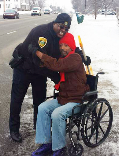 Hugging a Police Officer 